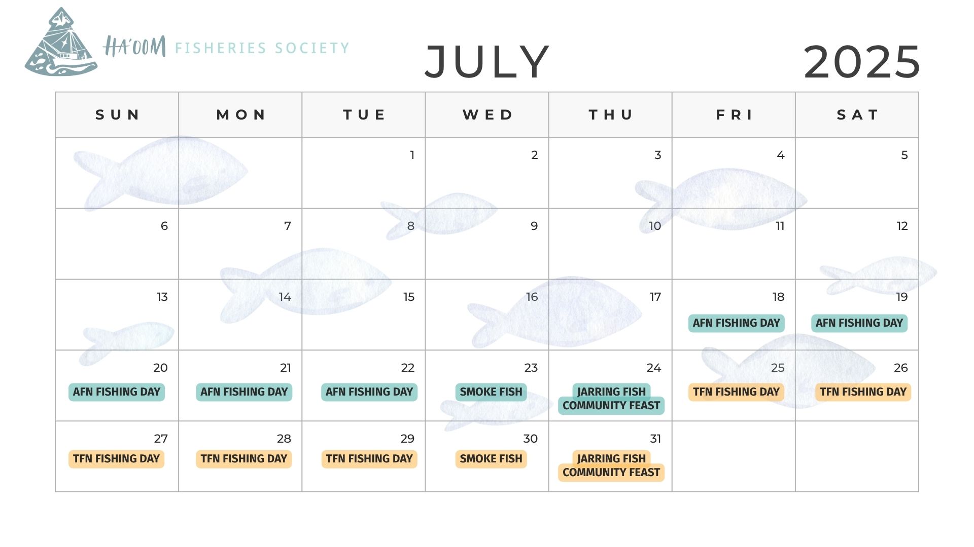 MENTORSHIP CALENDAR